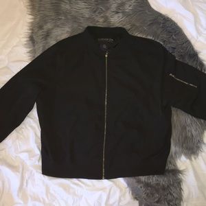 Forever 21 Plus Size Black Bomber Jacket
